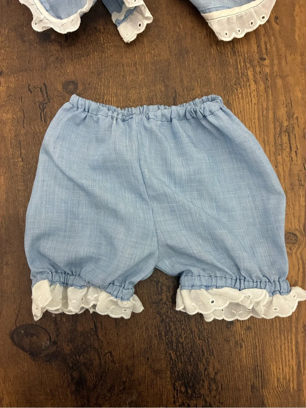 Vintage Blue Two Piece Baby Doll Outfit
